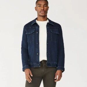 DL1961 Men's Vaughn Trucker Jacket in Social (Deep Indigo) in Size L